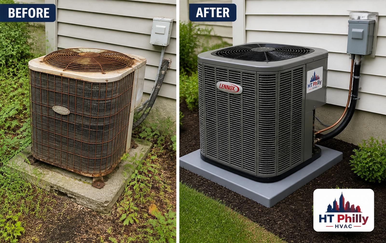 Rusted Carrier → New Lennox Condenser
